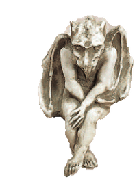 Thumbnail for Sitting Gargoyle Cast Stone Outdoor Asian Collection Statues Tuscan 