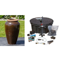Thumbnail for Tuscany FNT3842 Ceramic Triple Vase Complete Fountain Kit Vase Fountain Blue Thumb 