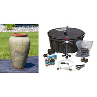 Thumbnail for Tuscany FNT3846 Ceramic Triple Vase Complete Fountain Kit Vase Fountain Blue Thumb 