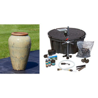 Thumbnail for Tuscany FNT3859 Ceramic Triple Vase Complete Fountain Kit Vase Fountain Blue Thumb 