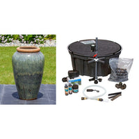 Thumbnail for Tuscany FNT3865 Ceramic Triple Vase Complete Fountain Kit Vase Fountain Blue Thumb 