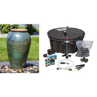 Thumbnail for Tuscany FNT3892 Ceramic Triple Vase Complete Fountain Kit Vase Fountain Blue Thumb 