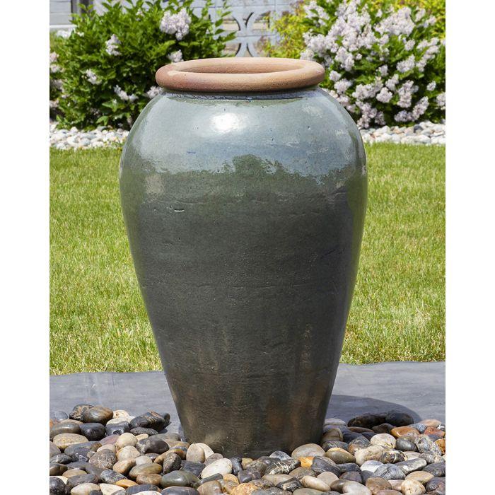 Tuscany FNT3898 Ceramic Triple Vase Complete Fountain Kit Vase Fountain Blue Thumb 