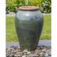 Thumbnail for Tuscany FNT3901 Ceramic Triple Vase Complete Fountain Kit Vase Fountain Blue Thumb 