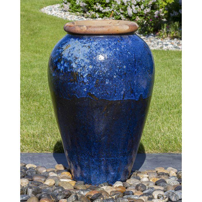 Tuscany FNT3905 Ceramic Triple Vase Complete Fountain Kit Vase Fountain Blue Thumb 