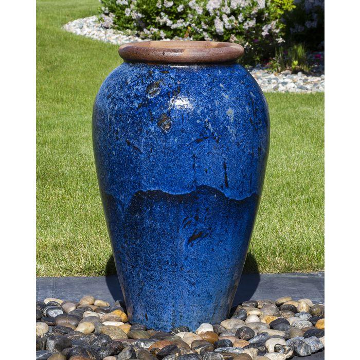 Tuscany FNT3906 Ceramic Triple Vase Complete Fountain Kit Vase Fountain Blue Thumb 