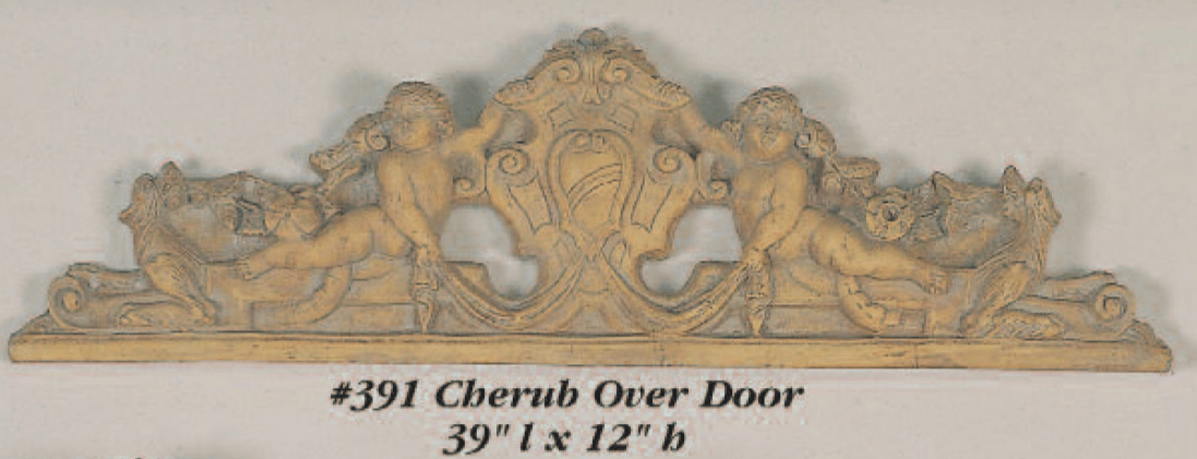 Cherub Over Door Cast Stone Outdoor Asian Collection Wall Ornament Tuscan 