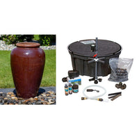 Thumbnail for Tuscany FNT3917 Ceramic Triple Vase Complete Fountain Kit Vase Fountain Blue Thumb 