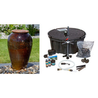Thumbnail for Tuscany FNT3921 Ceramic Triple Vase Complete Fountain Kit Vase Fountain Blue Thumb 