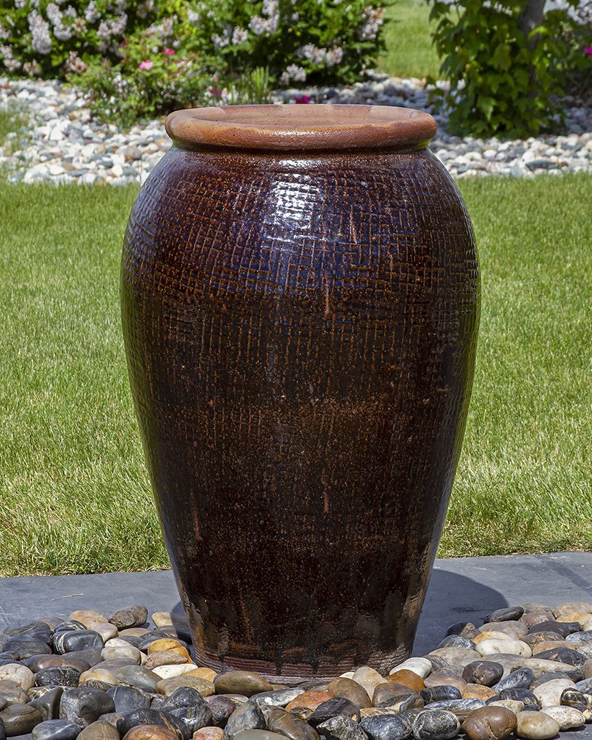Tuscany FNT3922 Ceramic Triple Vase Complete Fountain Kit Vase Fountain Blue Thumb 