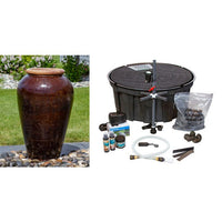 Thumbnail for Tuscany FNT3924 Ceramic Triple Vase Complete Fountain Kit Vase Fountain Blue Thumb 