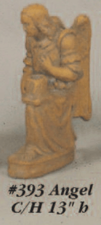 Thumbnail for Angel Candle Holder Cast Stone Outdoor Asian Collection Wall Ornament Tuscan 