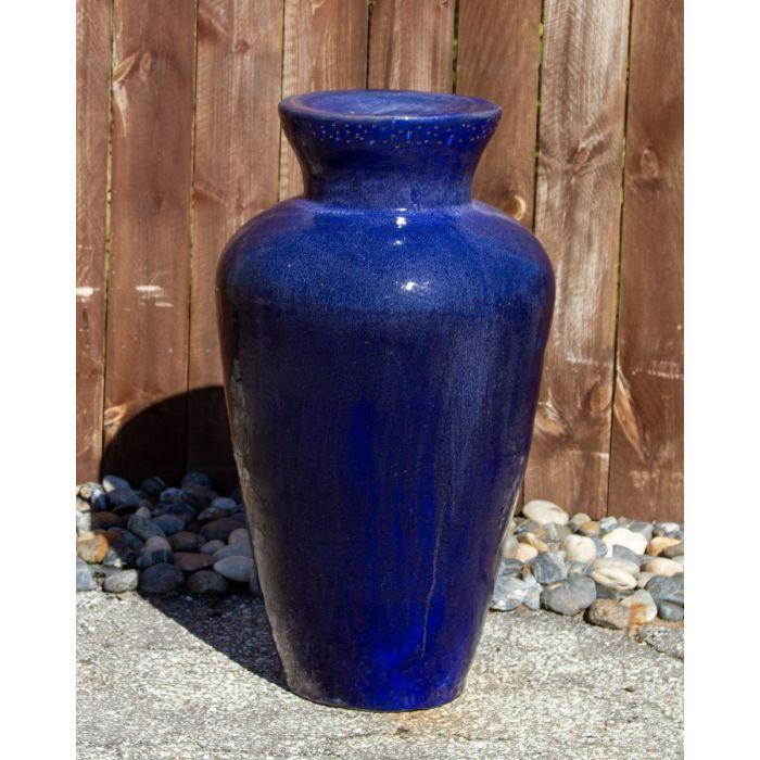 Closed Top FNT3934 Ceramic Vase Complete Fountain Kit Vase Fountain Blue Thumb 