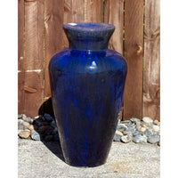 Thumbnail for Closed Top FNT3935 Ceramic Vase Complete Fountain Kit Vase Fountain Blue Thumb 