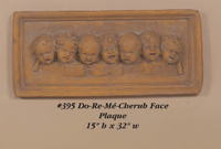 Thumbnail for Do-Re-Me Cherub Face Plaque Cast Stone Outdoor Asian Collection Wall Ornament Tuscan 