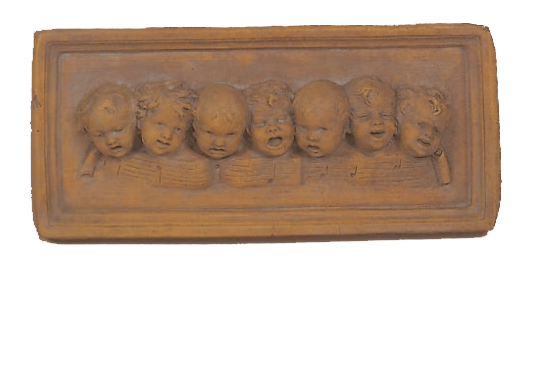 Do-Re-Me Cherub Face Plaque Cast Stone Outdoor Asian Collection Wall Ornament Tuscan 