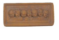 Thumbnail for Do-Re-Me Cherub Face Plaque Cast Stone Outdoor Asian Collection Wall Ornament Tuscan 
