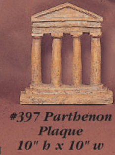 Parthenon Plaque Cast Stone Outdoor Asian Collection Wall Ornament Tuscan 