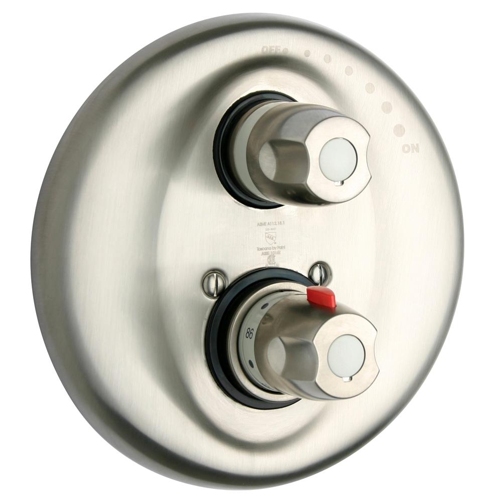 Latoscana Water Harmony Thermostatic Valve With 3/4" Ceramic Disc In A Brushed Nickel Finish bathroom fixture hardware parts Latoscana 