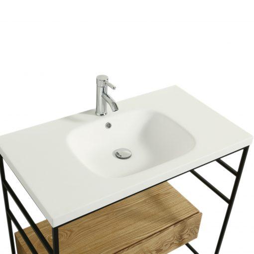 Eviva Lodge 36″ Teak Bathroom Vanity with White Integrated Acrylic Sink Vanity Eviva 
