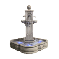 Thumbnail for Catalina Outdoor Cast Stone Garden Fountain With Rustic Spouts Fountain Tuscan 