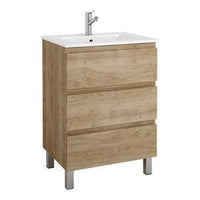 Thumbnail for Eviva Vigo 28 Inch Bathroom Vanity with White Integrated Porcelain Sink Bathroom Vanity Eviva Natural Oak 