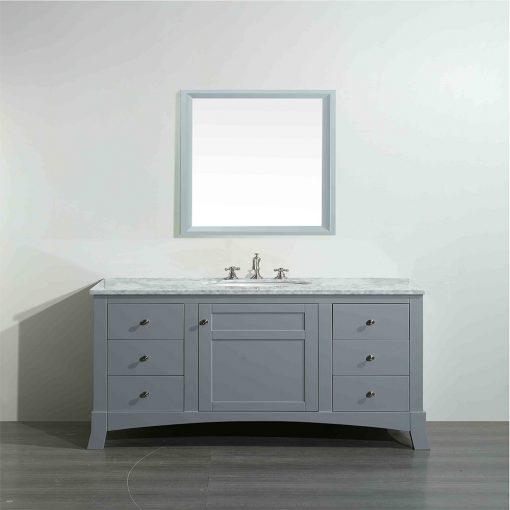 Eviva New York 42″ Bathroom Vanity w/ White Carrara Top Vanity Eviva 