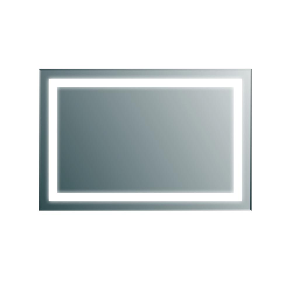 Eviva New York Bathroom Vanity Mirror Full Frame 36X30 Wall Mount Wall Mirror Eviva White 