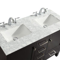 Thumbnail for Eviva Aberdeen 48″ Transitional Double Sink Bathroom Vanity w/ White Carrara Top Vanity Eviva 