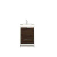 Thumbnail for Eviva Grace 30 in. White Bathroom Vanity with White Integrated Acrylic Countertop Vanity Eviva Gray Oak 