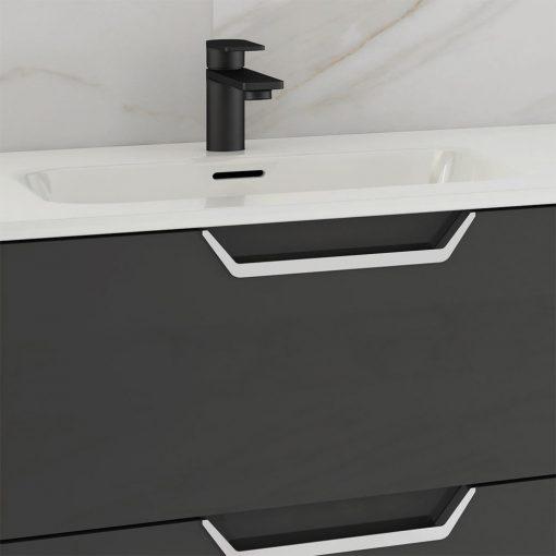 Eviva Hayat 24″ Modern Wallmount Bathroom Vanity with White Integrated Porcelain Sink Vanity Eviva 