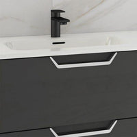Thumbnail for Eviva Hayat 24″ Modern Wallmount Bathroom Vanity with White Integrated Porcelain Sink Vanity Eviva 