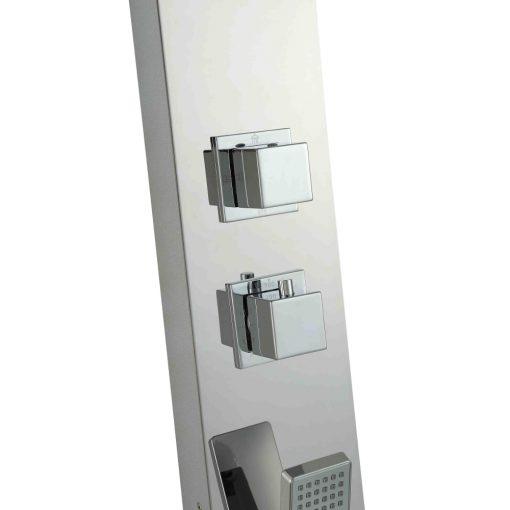 Eviva Raindance Thermostatic Massage -Jet Shower Tower System in Brushed silver finish Bathroom Vanity Eviva 