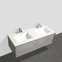 Thumbnail for Eviva Vista 60″ Concrete Grey Bathroom Vanity Vanity Eviva 