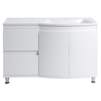 Thumbnail for Eviva Boston 48 Inch White Wall-Mounted Bathroom Vanity Bathroom Vanity Eviva Right Side 