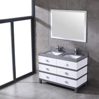 Thumbnail for Eviva Sydney 60 Inch White and Grey Bathroom Vanity with Solid Quartz Counter-top Vanity Eviva 