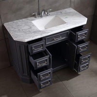 Thumbnail for Eviva Glory 48″ Bathroom Vanity with Carrara Marble Counter-top and Porcelain Sink Vanity Eviva 