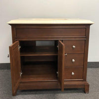 Thumbnail for Eviva Elite Princeton 36″ Solid Wood Bathroom Vanity Set with Double OG Crema Marfil Marble Top Vanity Eviva 