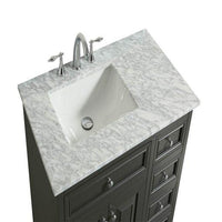 Thumbnail for Eviva Monroe 36″ Transitional Bathroom Vanity w/ White Carrara Top Vanity Eviva 