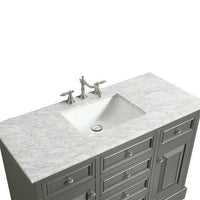 Thumbnail for Eviva Monroe 48″ Transitional Bathroom Vanity w/ White Carrara Top Vanity Eviva 