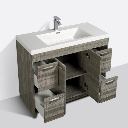 Eviva Lugano 48″ Modern Bathroom Vanity w/ White Integrated Top Vanity Eviva 