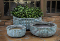 Thumbnail for Campania International Escada Planter - (S/3) Urn/Planter Campania International Verdigris Low 