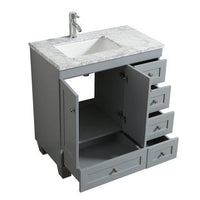 Thumbnail for Eviva Happy 24″ x 18″ Transitional Bathroom Vanity w/ White Carrara Top Vanity Eviva 