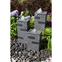 Thumbnail for Real Stone Fountains ABHF60K Polished Block Towers Fountain Kit Fountain Blue Thumb 