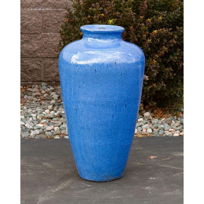 Closed Top FNT3791 Ceramic Vase Complete Fountain Kit Vase Fountain Blue Thumb 
