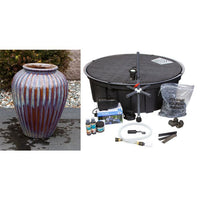Thumbnail for Oil Jar FNT40041 Ceramic Vase Complete Fountain Kit Vase Fountain Blue Thumb 