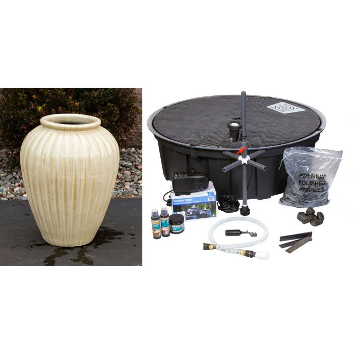 Oil Jar FNT40042 Ceramic Vase Complete Fountain Kit Vase Fountain Blue Thumb 