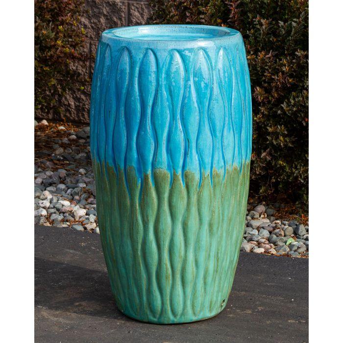 Closed Top FNT3772 Ceramic Vase Complete Fountain Kit Vase Fountain Blue Thumb 