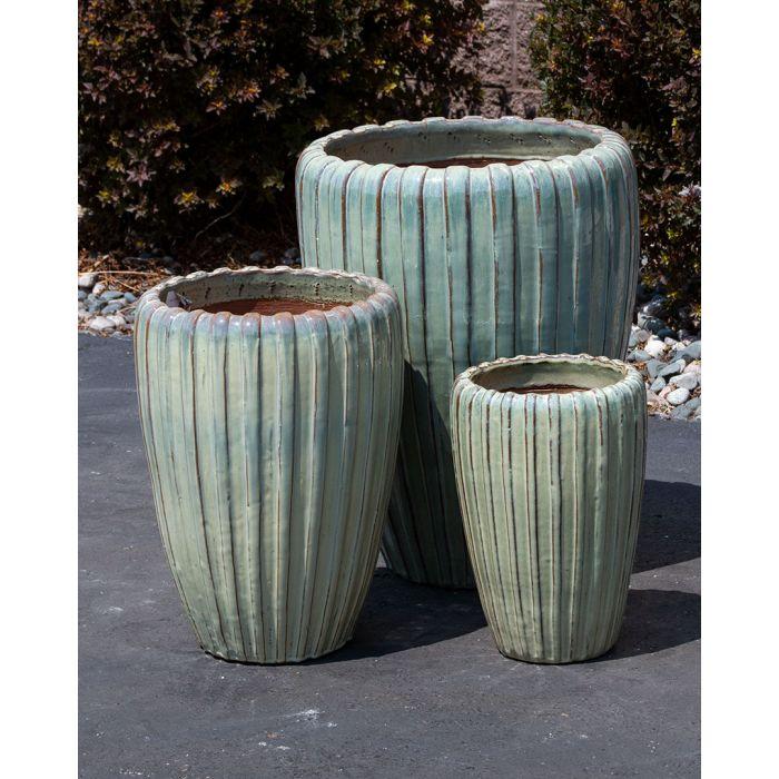 Tivoli FNT40165 Ceramic Triple Vase Complete Fountain Kit Vase Fountain Blue Thumb 