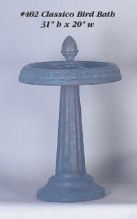 Thumbnail for Classico Bird Bath Cast Stone Outdoor Asian Collection Statues Collection Tuscan 